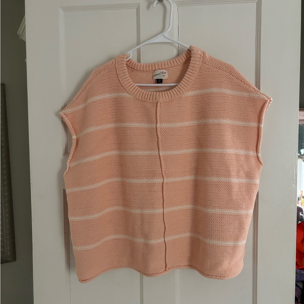 Universal Thread Peach and Cream Striped Cardigan